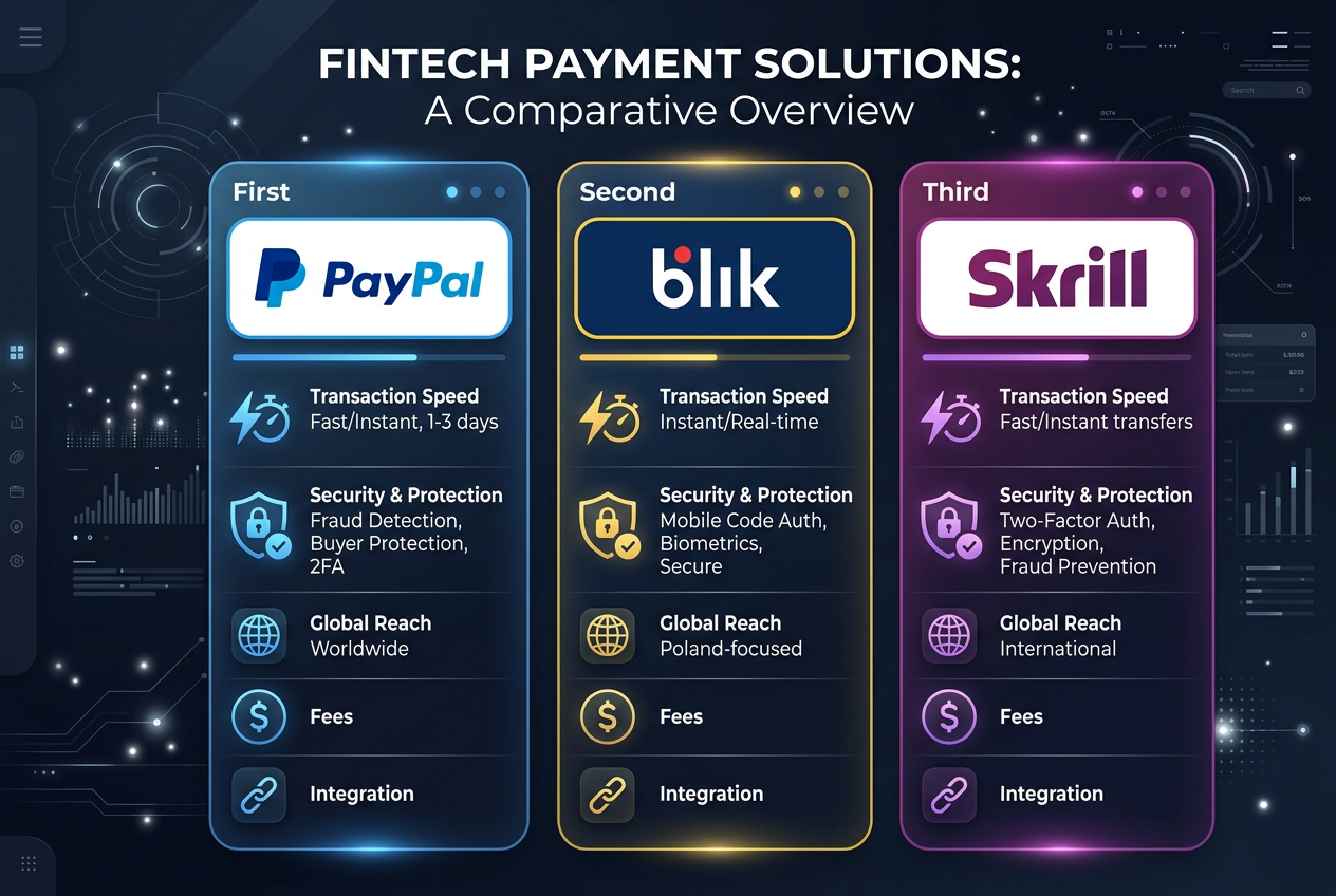 Porównanie metod płatności PayPal, BLIK i Skrill w kasynach online