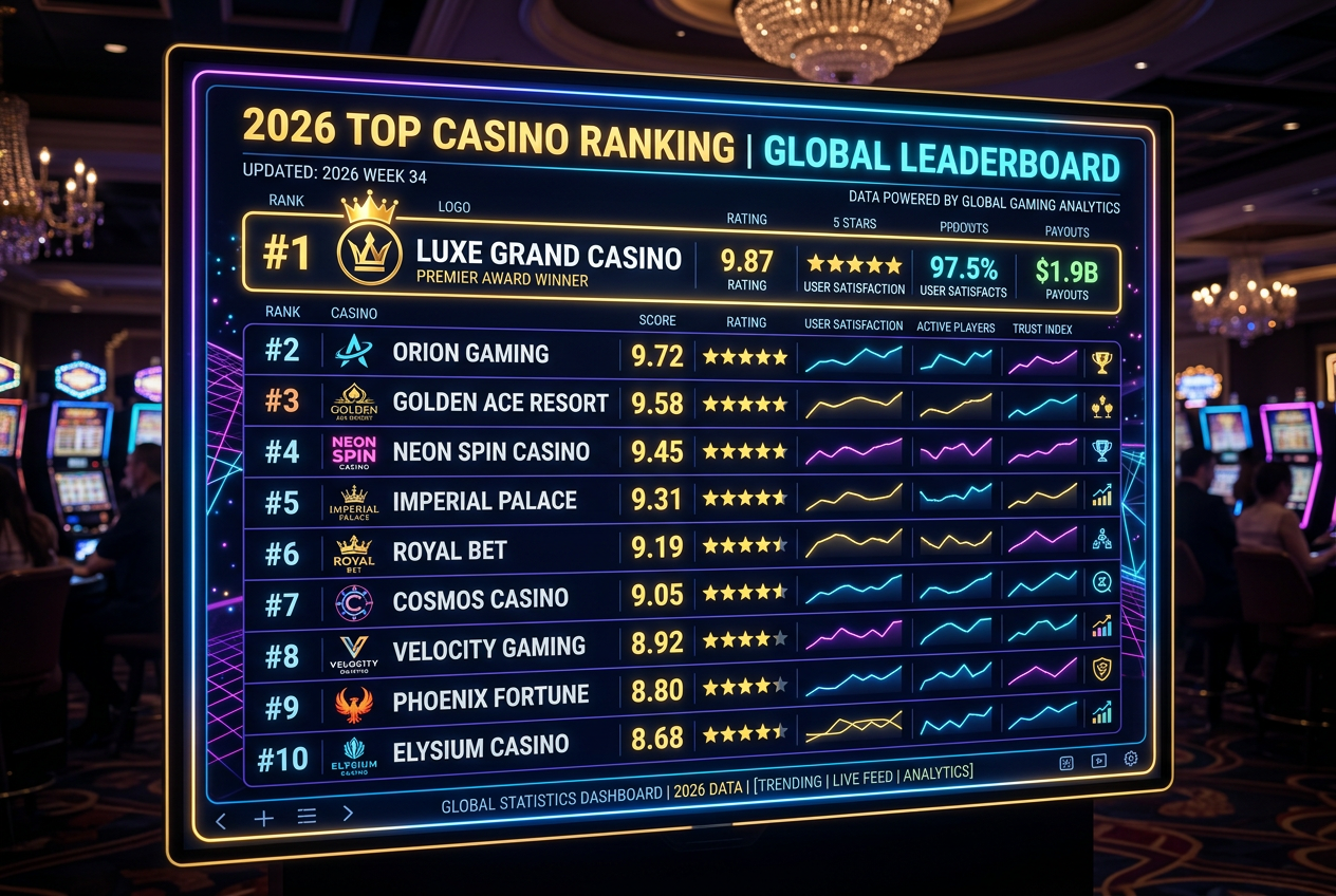 Ranking najlepszych kasyn online w Polsce 2026